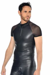 Wetlook Shirt KHAL schwarz