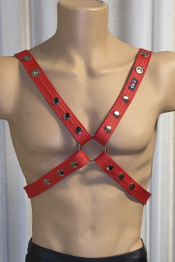 Leder Harness 03-2R rot