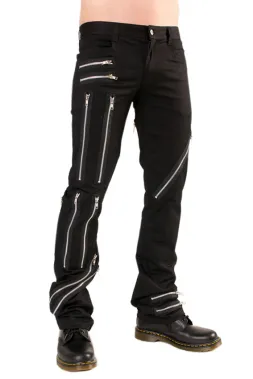 Black Pistol Zipper Pants Denim schwarz