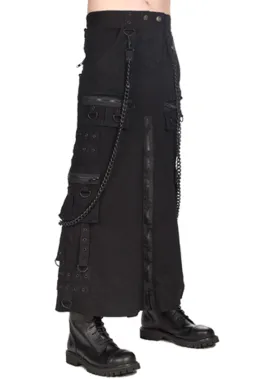 Chain Skirt Denim schwarz