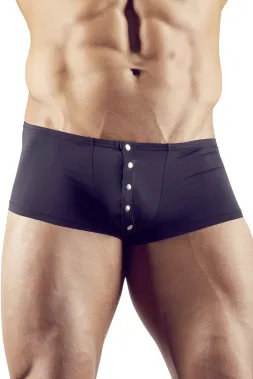 Elastische Pants schwarz mit Druckknopfleiste