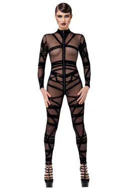 F357 Bondesque Catsuit schwarz