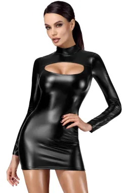 F366 Cut-Out Bodycon Minikleid schwarz