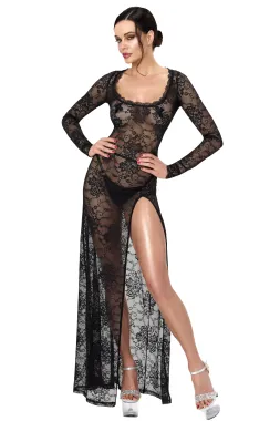 F405 One More Kiss Maxi Gown schwarz