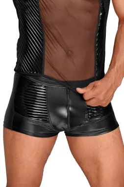 H054 Powerwetlook Shorts schwarz