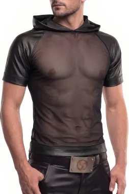 Herren Kapuzen T-Shirt ADMagnus001 schwarz