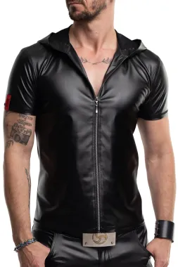 Herren Kapuzen T-Shirt RMEttore001 schwarz