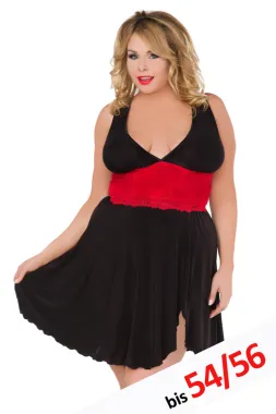 Kleid 5036 schwarz/rot