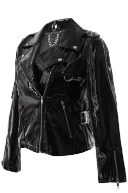 Lack Jacke schwarz