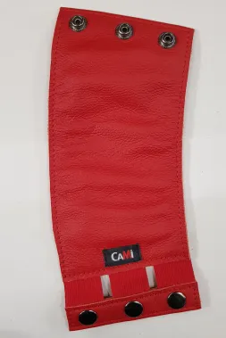 Leder Armband mit Zip 02-1N rot