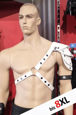 Leder Harness 01-3H weiß