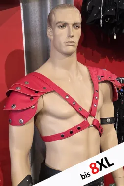 Leder Harness 02-2R rot