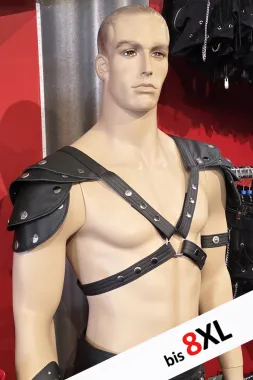 Leder Harness 02-3H schwarz