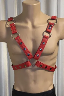 Leder Harness 04 rot