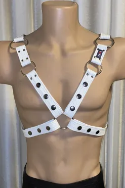 Leder Harness 04 weiß