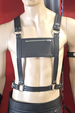 Leder Harness 07 schwarz