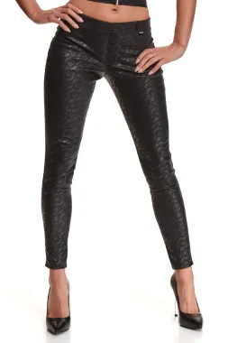 Schwarze Leggings BRConstanza001 von Demoniq Black Rose 2.0 Collection